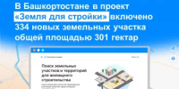 В Башкортостане в проект «Земля для стройки» включено 334 земельных участка и территорий общей площадью 301 гектар - Илишевский район